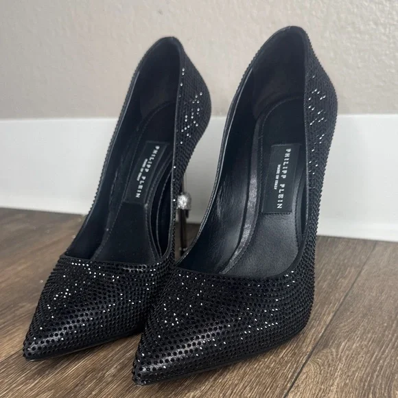 Philipp Plein Glittering Black Women's Heels